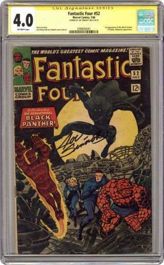 Fantastic Four 52 Cgc 4.  0 Ss 1966 2498836001 1st App.  Black Panther