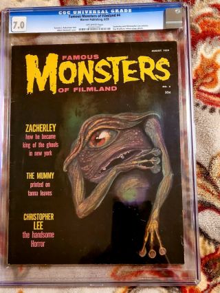 Famous Monsters Of Filmland Issue 4 Cgc 7.  0 Off White Pgs