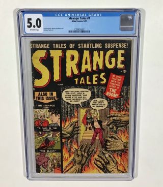 Strange Tales 1 Cgc 5.  0 Bright Big Key (1st Issue,  Pre - Code Horror) 1951 Atlas