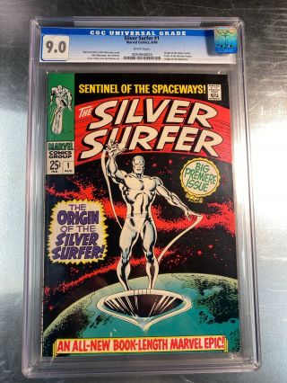 Silver Surfer 1 Cgc 9.  0 White Pages Silver Age