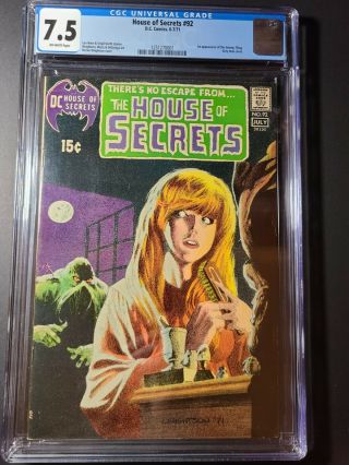 House Of Secrets 92 Cgc 7.  5 1st Swamp Thing