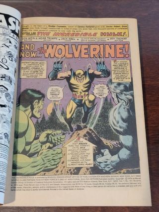 Incredible Hulk 181 Vol 1 Higher Grade 1st Wolverine w/ Marvel Stamp 3