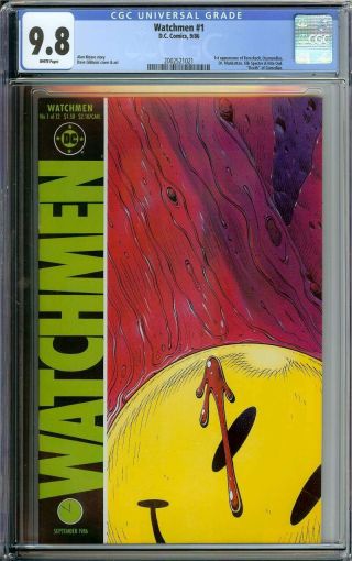Watchmen 1 Cgc 9.  8 White Pages // 1st Appearance Rorshach,  Dr.  Manhattan 1986