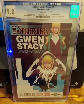 Edge Of Spider - Verse Cgc 9.  8 1st App.  Of The Spider - Woman (gwen Stacy).