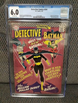 Detective Comics 359,  Cgc,  6.  0/fine,  1st App & Origin Batgirl,  Hot Book