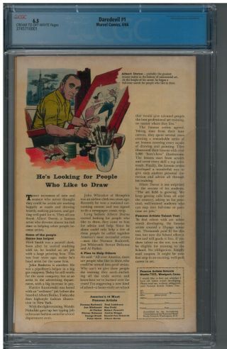 Daredevil 1 (Apr 1964) CGC 6.  5 Fine,  ; Key Classic Issue 2