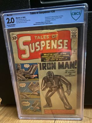 Tales Of Suspense 39 Cbcs 2.  0 Iron Man 1st App 1963 First Tony Stark Rare Grail