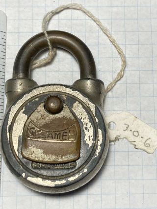 Sesamee Combination Padlocks Lock,  Antique