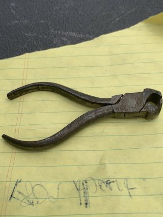 Very Early & Small Vintage P.  S.  Stubs End Nipper Pliers - England
