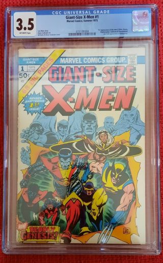 Giant Size X - Men 1 Cgc 3.  5 1st X - Men Marvel Never Pressed