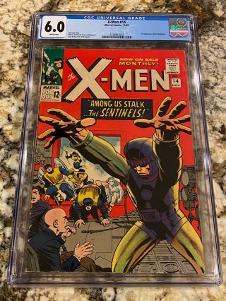 X - Men 14 Cgc 6.  0 Rare White Pages 1st Appearance Of The Sentinels Hot Mcu Movie