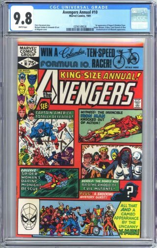 Avengers Annual 10 (1981) Cgc 9.  8 White Pages 1st Rogue