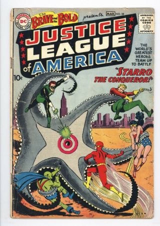 Brave And The Bold 28 Vol 1 Lower Grade 1st App Justice League 1960