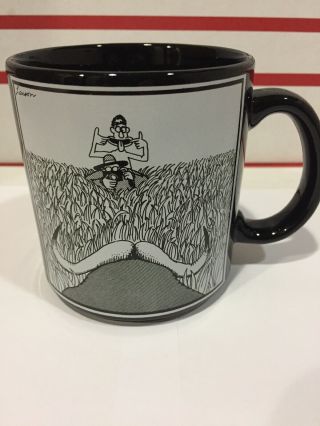 Vintage 1982 Gary Larson Oz The Far Side Ceramic Coffee Cup Mug Buffalo Steer