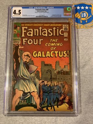 Fantastic Four 48 Cgc 4.  5 1st Silver Surfer & Galactus Pedigree Book