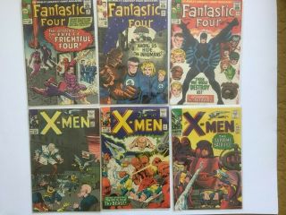 Fantastic Four 45,  36,  46 - X - Men 11,  15,  16 1965,  Marvel