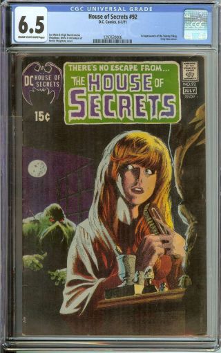House Of Secrets 92 Cgc 6.  5 Cr/ow Pages // 1st Appearance Of Swamp Thing