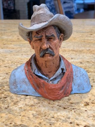 Michael Garman Vintage Cowboy Bust - Signed & Numbered - Great Detail