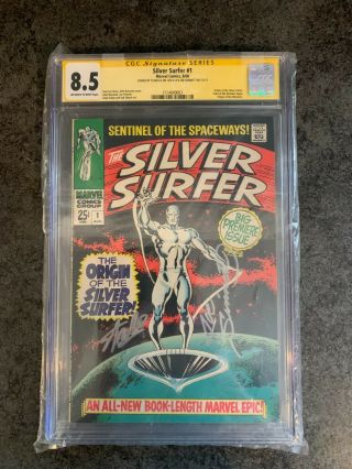 Silver Surfer 1 Cgc 8.  5 - Signed By Stan Lee And Joe Sinnott,  Ow - W Pages