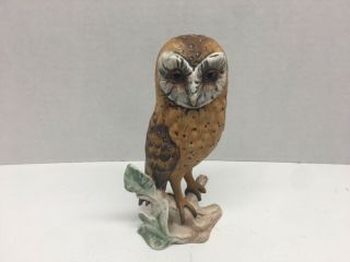 Barn Owl,  Porcelain,  Goebel West Germany,  Hand - Painted,  Numbered 1975 Figurine.