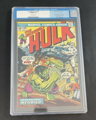 Incredible Hulk 180 - Marvel 1974 Cgc 9.  0 First Appearance Of Wolverine