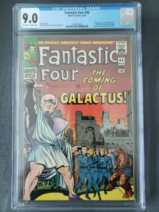 Fantastic Four 48 Cgc 9.  0 First App.  Of The Silver Surfer 1966 Marvel