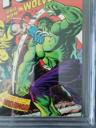 INCREDIBLE HULK 181 CGC 9.  2 FIRST FULL APPEARANCE OF WOLVERINE 1974 MARVEL 6