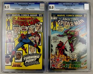 Marvel Spiderman 121 And 122 Cgc - Death Of Gwen / Green Goblin - Key Books