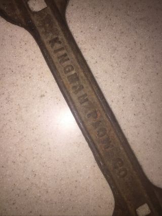 OLD ANTIQUE VTG KINGMAN PLOW CO FARM WRENCH TOOL TRACTOR IMPLEMENT PEORIA IL USA 2