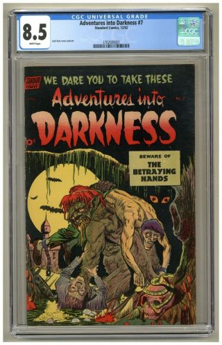 Adventures Into Darkness 7 (cgc 8.  5) White Pgs; Highest Graded By Far (j 4430)