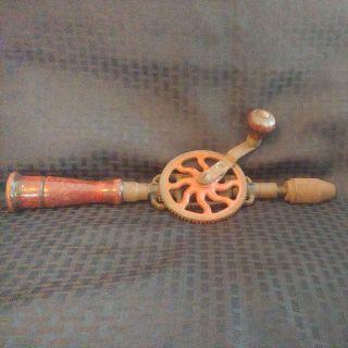 Antique Vintage No.  2 Hand Drill Millers Falls Co Made In Usa Tool Egg Beater