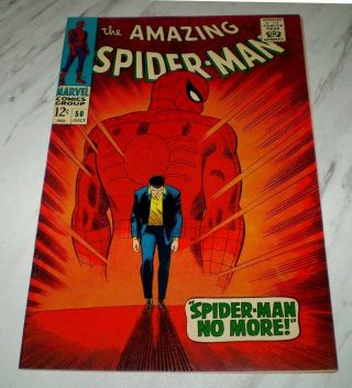 Spider - Man 50 Nm,  9.  6 Ow/w Pages 1967 Marvel Origin Issue - 1st Kingpin