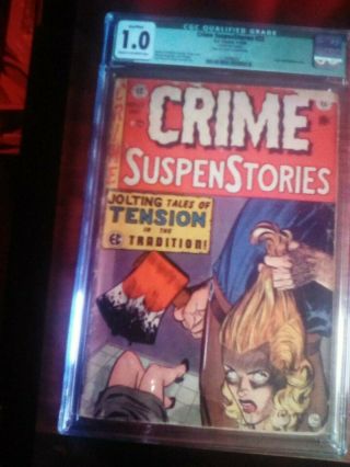 Crime Suspenstories 22 - E.  C.  1954 Cgc 1.  0 Classic Decapitation Cover.