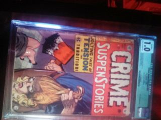 Crime Suspenstories 22 - E.  C.  1954 CGC 1.  0 Classic decapitation cover. 4