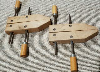 2 Vintage Brink And Cotton No.  10 Woodworking Clamps 10 "