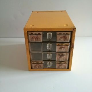 Vintage Small Metal Parts Bin Storage Box