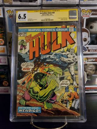Incredible Hulk 180 Cgc 6.  5 Signed Roy Thomas First Wolverine Cameo Before 181