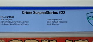 CRIME SUSPENSTORIES 22 EC Comics CBCS 3.  5 Classic Decapitation Cover 2
