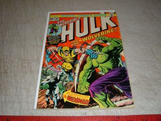 The Incredible Hulk 181,  1st App Of Wolverine,  1974,  Complete,  Value Stamp 7.  0