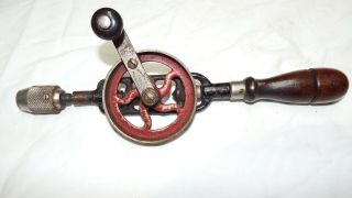 Vintage/antique Miller Falls No.  5 Hand Drill With Bits Stored In Handle
