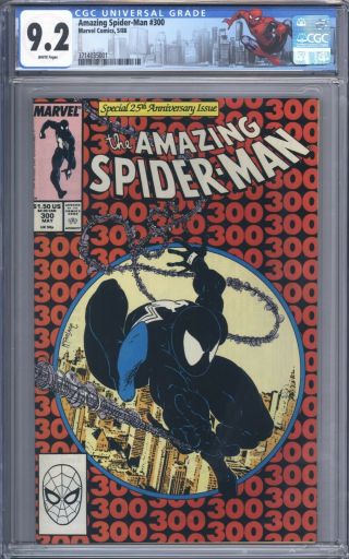 Spider - Man 300 Vol 1 Cgc 9.  2 Near Perfect 1st App Of Venom