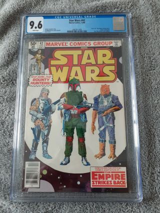 Star Wars 42 Cgc 9.  6 (dec 1980) First Boba Fett In Comics.  Rare Newsstand