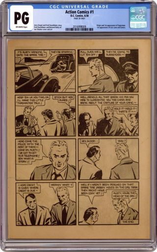 Action Comics 1 Cgc Pg Page 26 Only 2016998009 1st App.  Superman