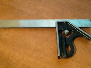 Vintage Dunlap 12 Inch Hardened Combination Square Rule 12 In