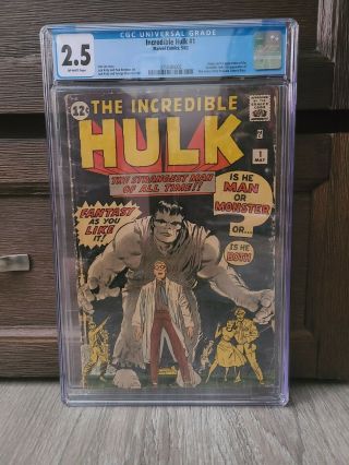 The Incredible Hulk 1 (may 1962) Cgc 2.  5 1st Hulk