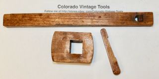 10” Unbranded All Wood Marking Gauge W Fence Locking Wedge / Cv Tools / Vintage