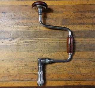 Vintage Tools Ratcheting Hand Drill Auger Bit Brace Stanley Woodworking Tool ☆us