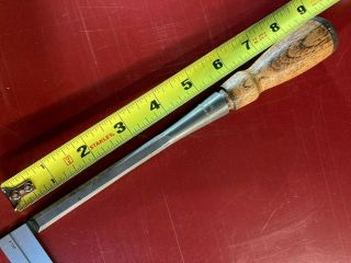 Vintage Stanley 3/8 " Beveled Edge Socket Chisel - 750 Style Great Made In Usa