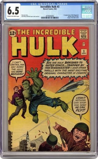 Incredible Hulk 3 Cgc 6.  5 1962 2076826002