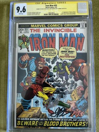Iron Man 55 Cgc 9.  6 Ss Stan Lee,  Shooter,  And Thomas.  1st Appearance Of Thanos